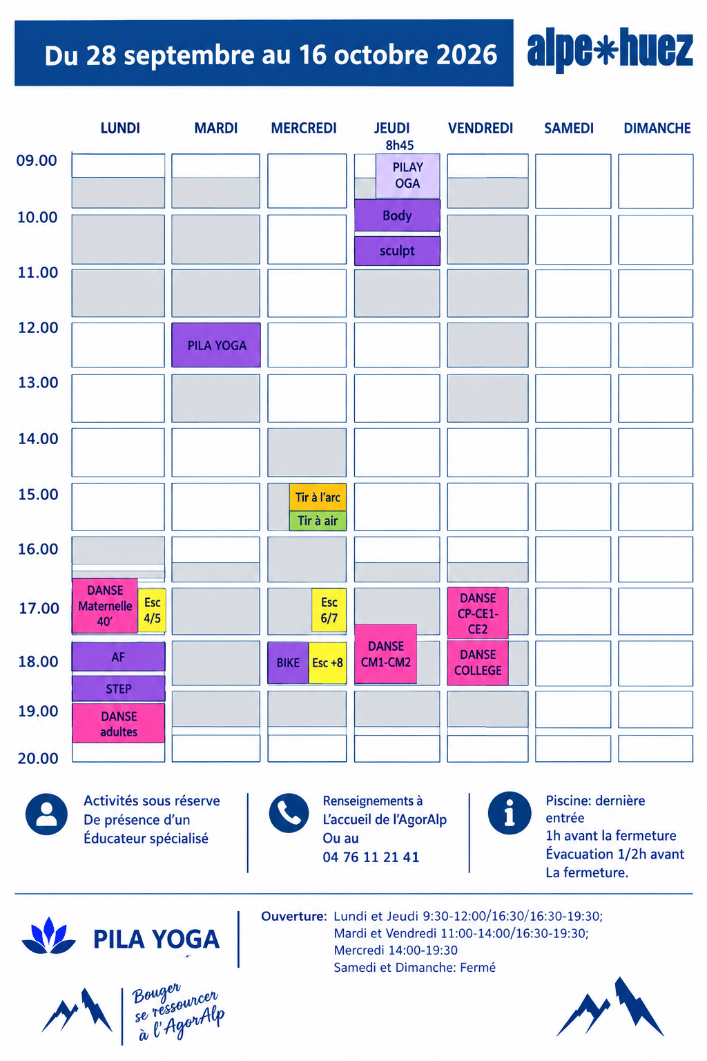 Agoralp du 28 septembre au 16 octobre