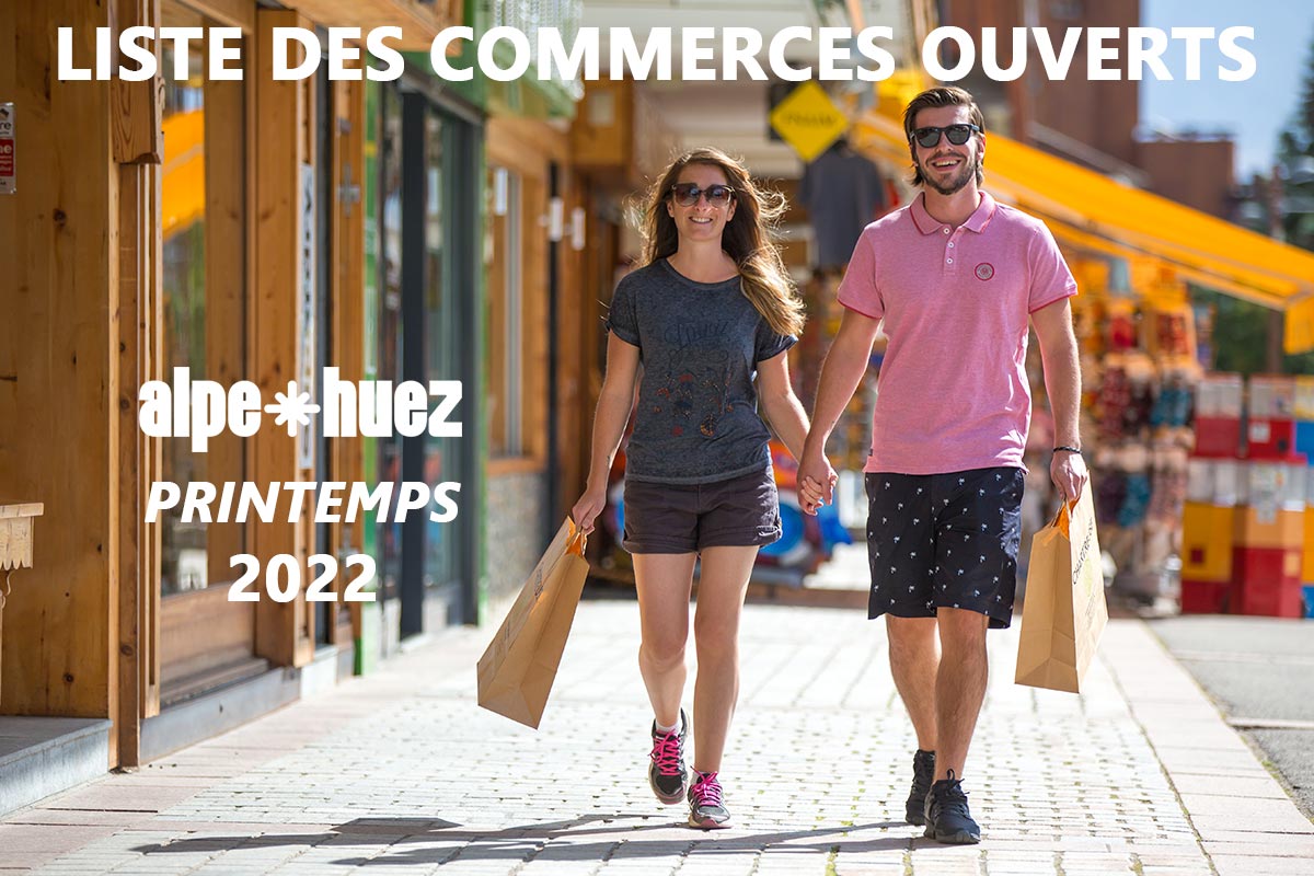 Ouvertures commerces Alpe d'Huez - Printemps 2022