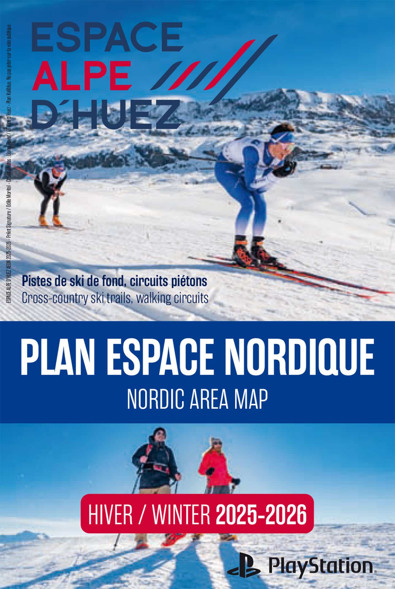 Cross-country ski map and pedestrian walk