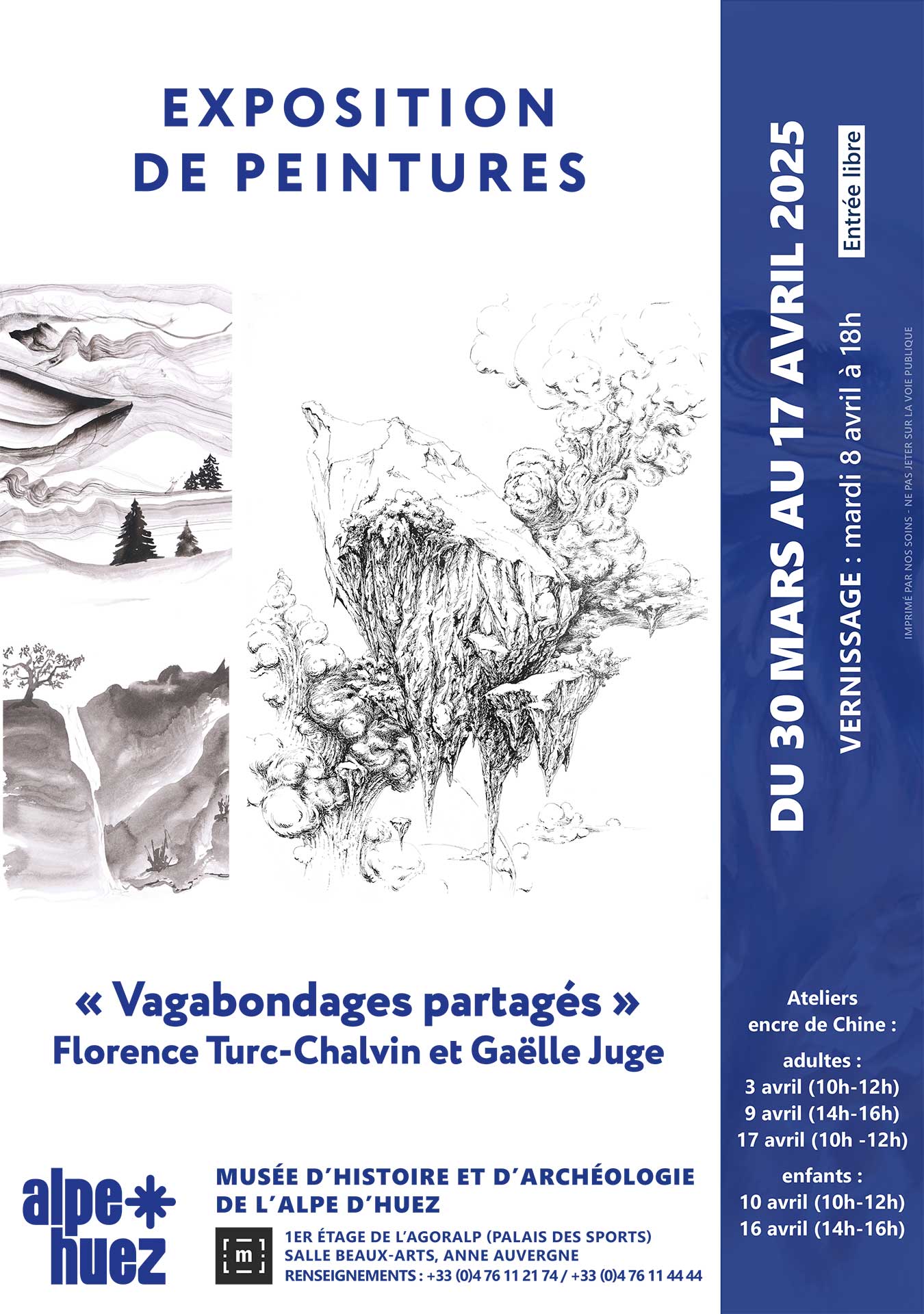 Exposition de peintures : Vagabondages partagés_Alpe d'Huez
