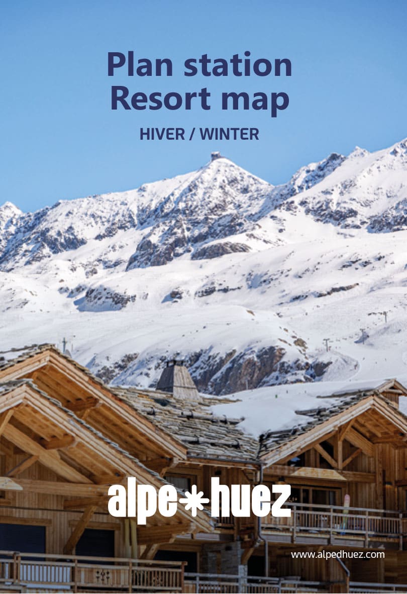 Alpe d'Huez resort map - winter 2025-2026