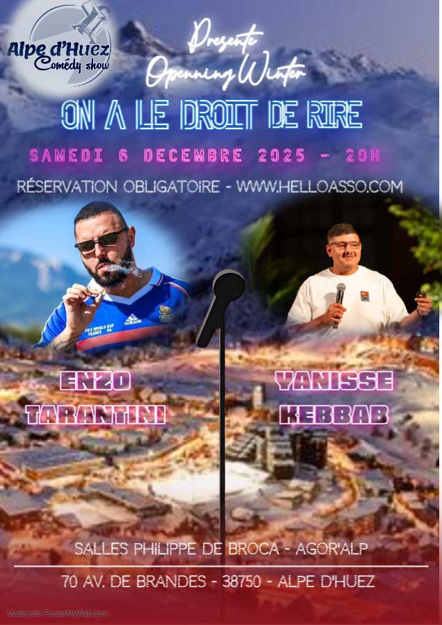 Soirée stand up : on a le droit de rire !_Alpe d'Huez
