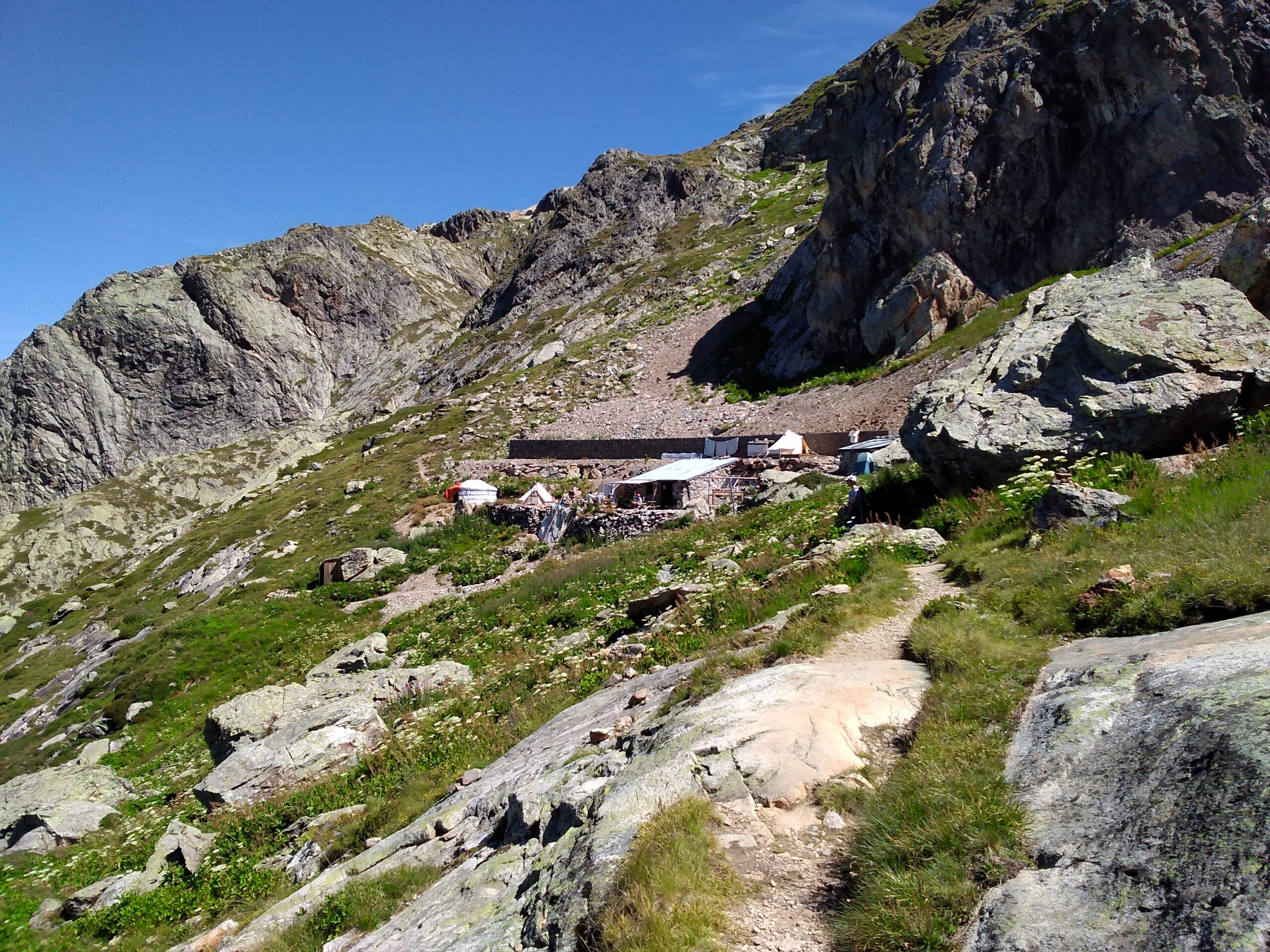 Arriv&eacute;e au refuge de La Fare