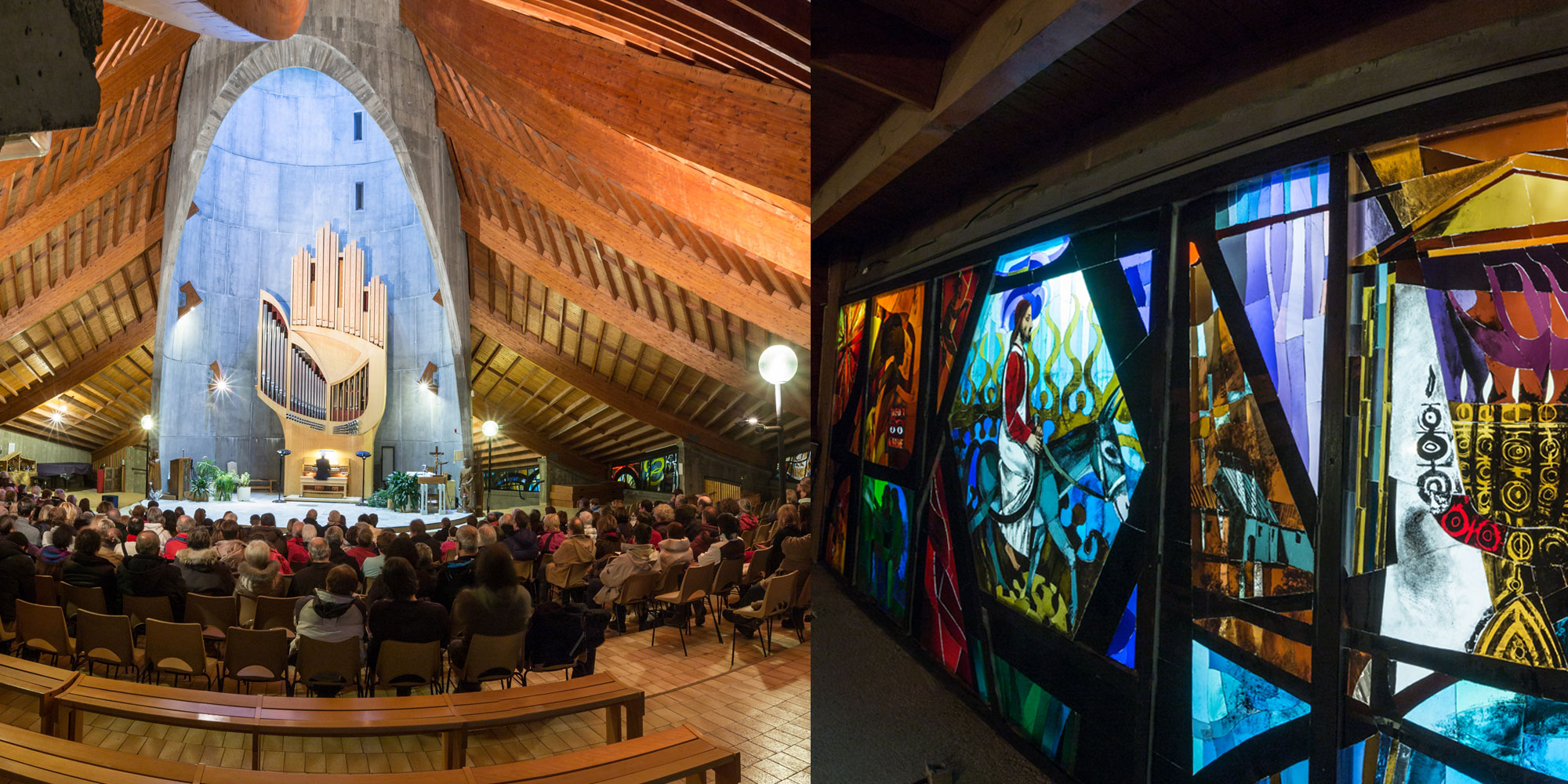 Visite comment&eacute;e de l'&eacute;glise Notre Dame des Neiges
