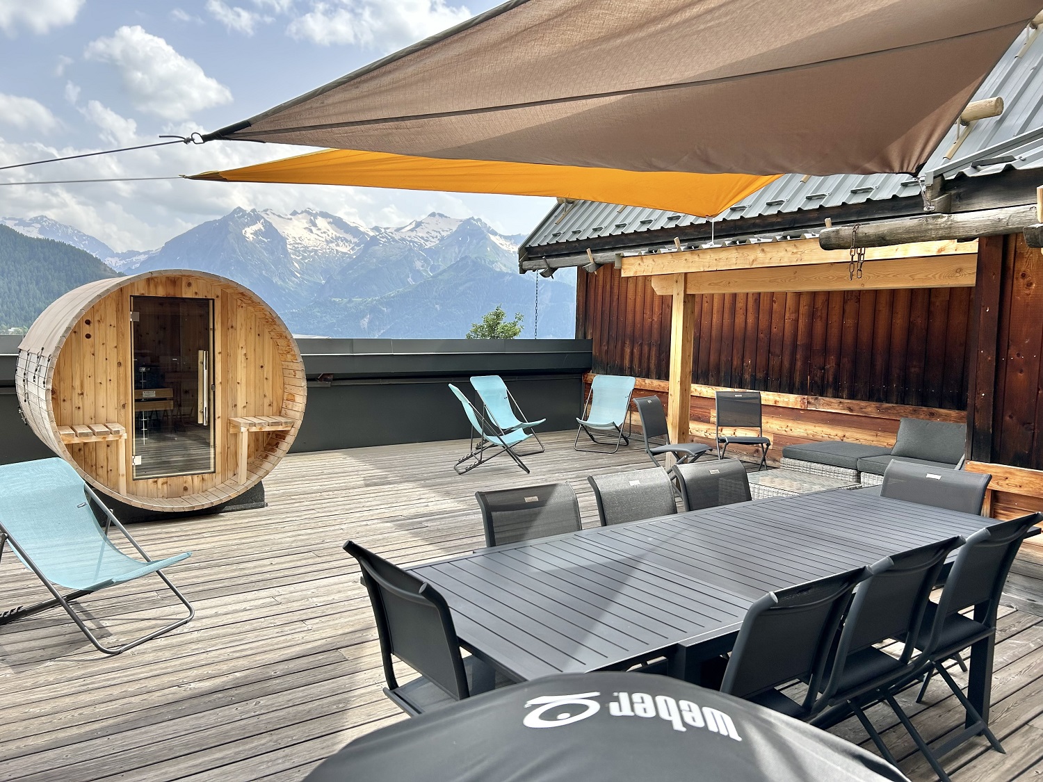 Terrasse sauna &eacute;t&eacute;