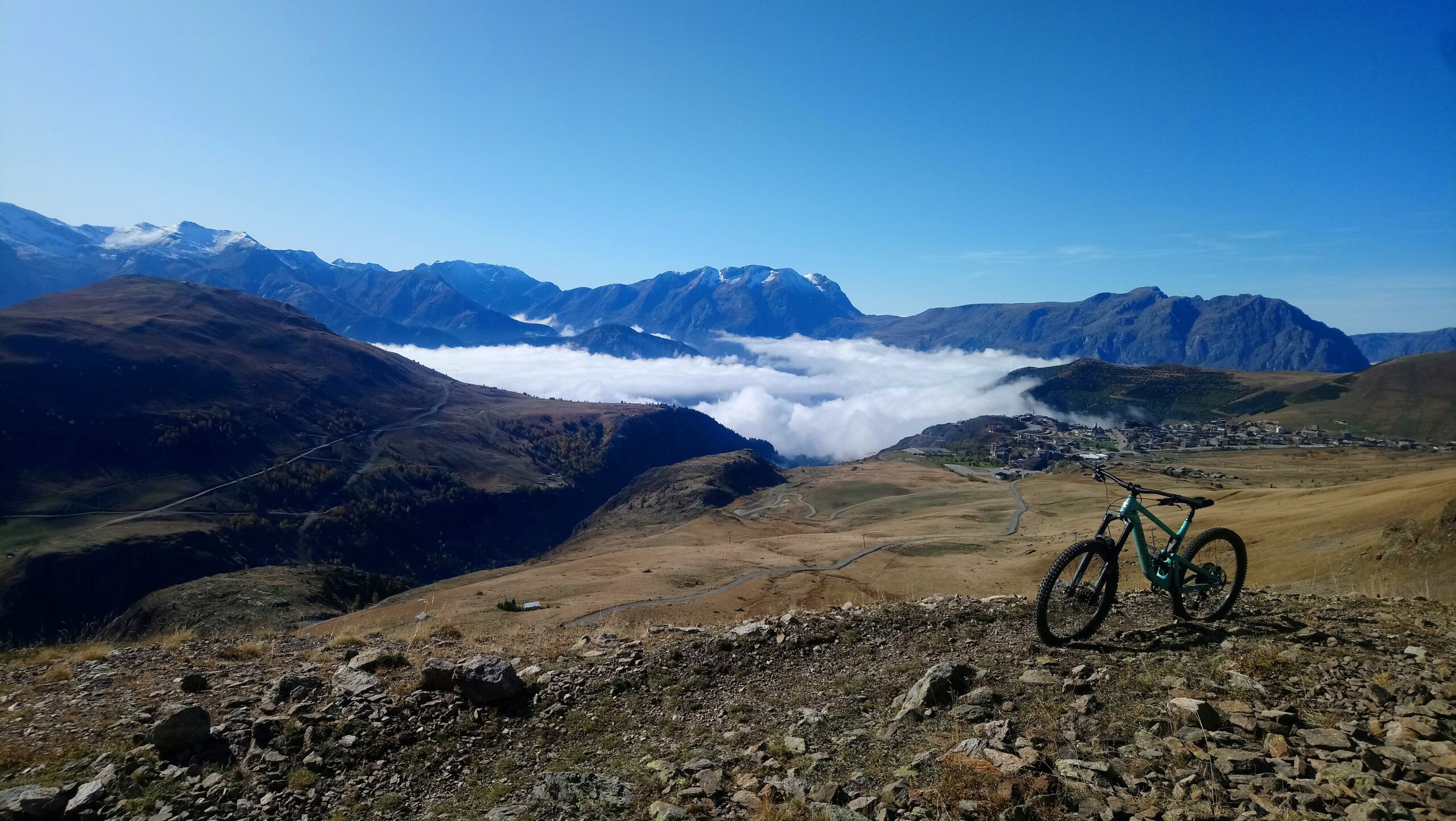 L'Alpe d'Huez vue de la mine de l'Herpie