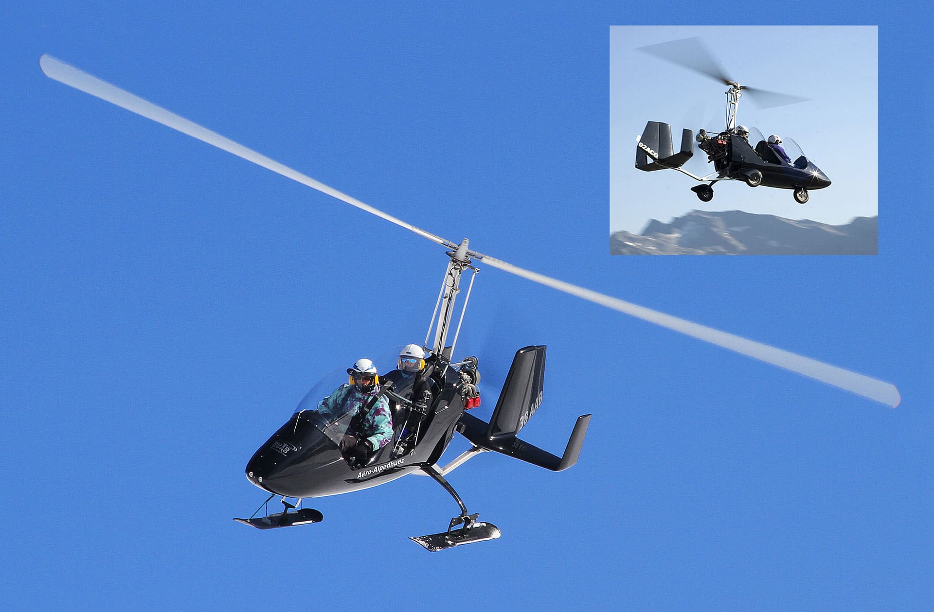 Bapt&ecirc;me de l'air Ulm pendulaire et Gyrocopt&egrave;re -  Ecole de pilotage -  Photographie a&eacute;rienne_Alpe d'Huez