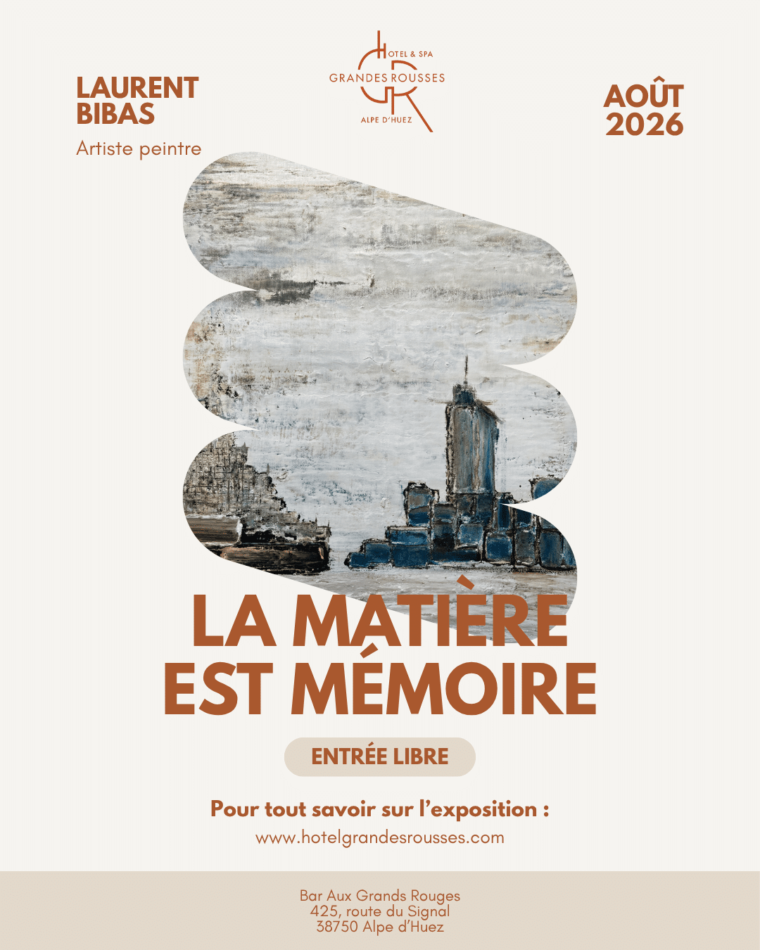 Exposition "la mati&egrave;re est m&eacute;moire" Laurent Bibas_Alpe d'Huez