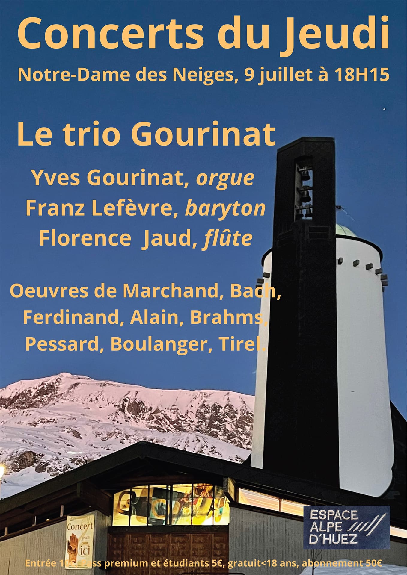 Concert de musique classique : Récital d'orgue et de chant_Alpe d'Huez
