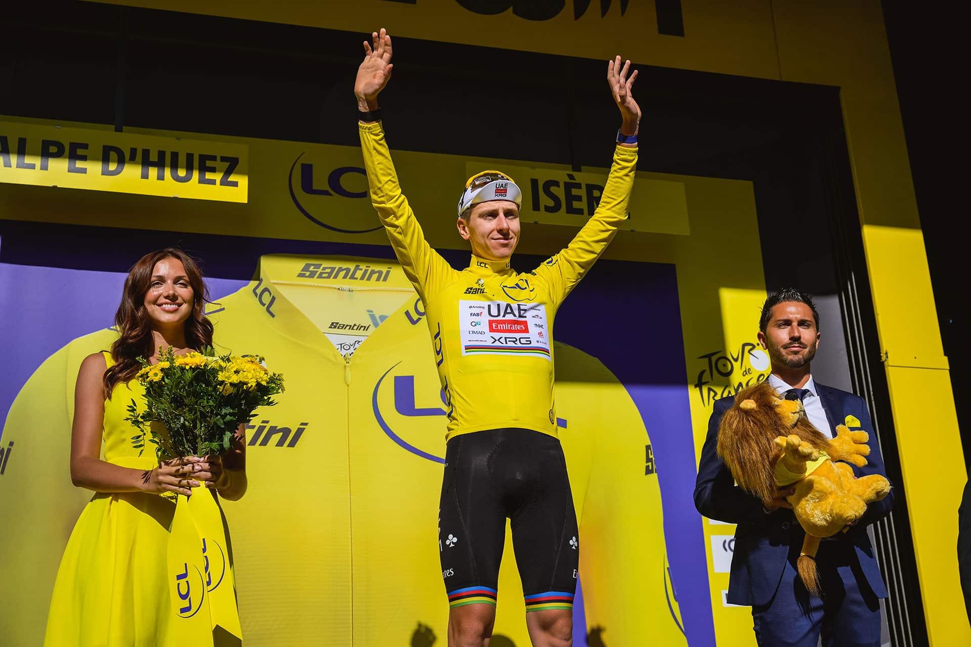 Richard Carapaz op Alpe d’Huez