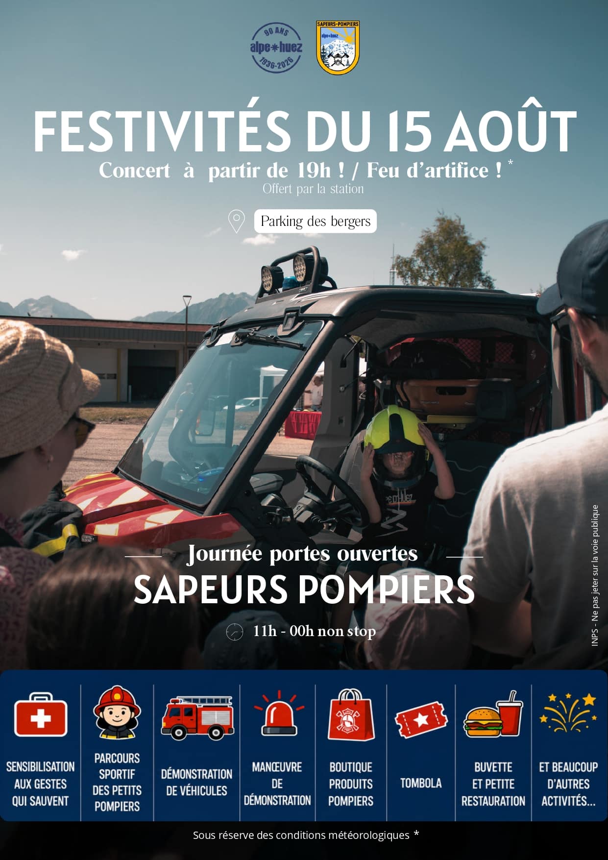 15 août : Journée portes ouvertes des sapeurs pompier d'Huez_Alpe d'Huez