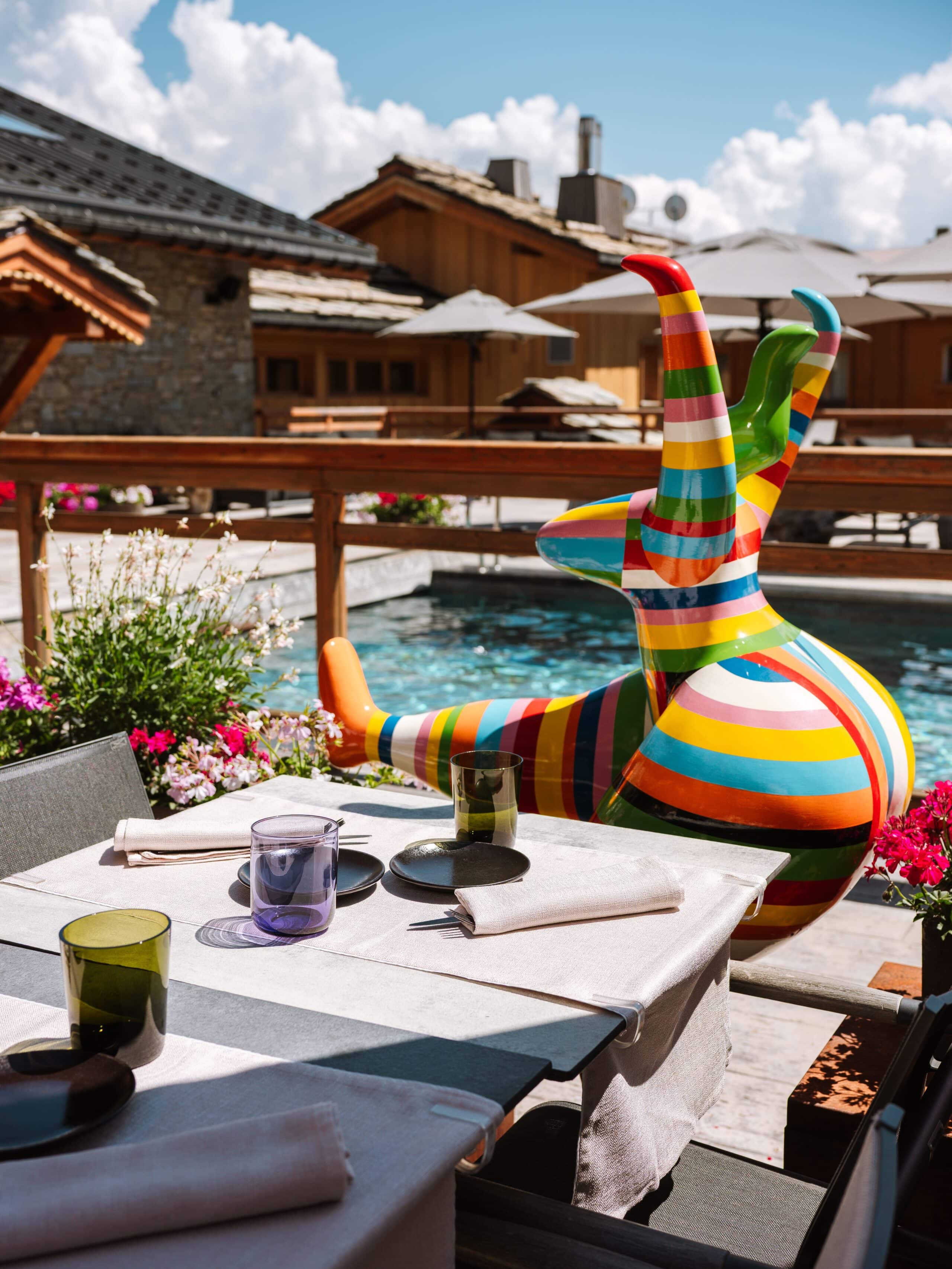 Déjeuner en terrasse La Ferme d'Hubert