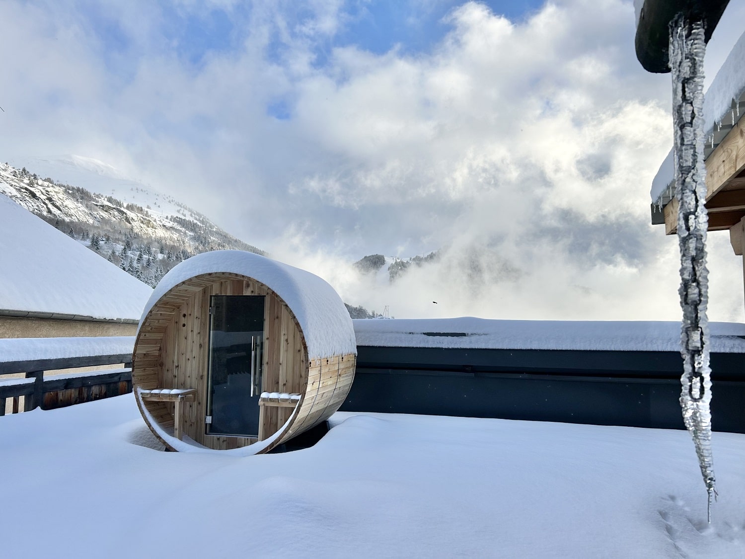 Chalet Le D&eacute;nali Sauna hiver