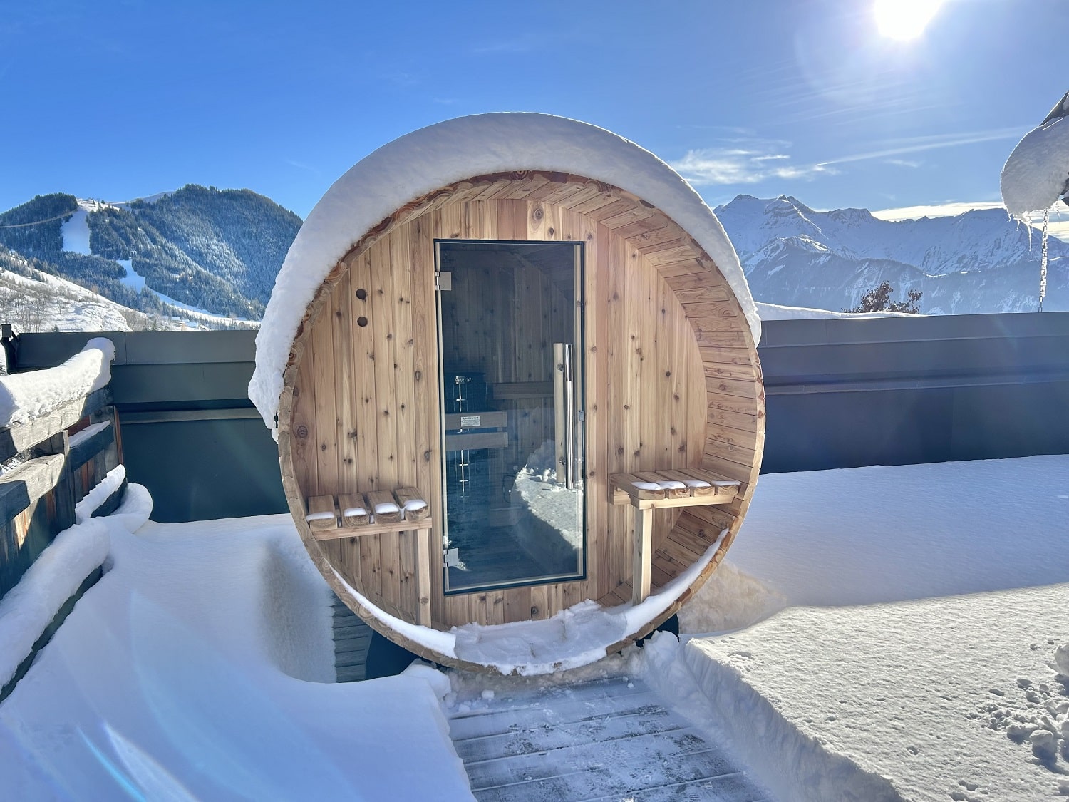 Chalet Le D&eacute;nali Sauna hiver