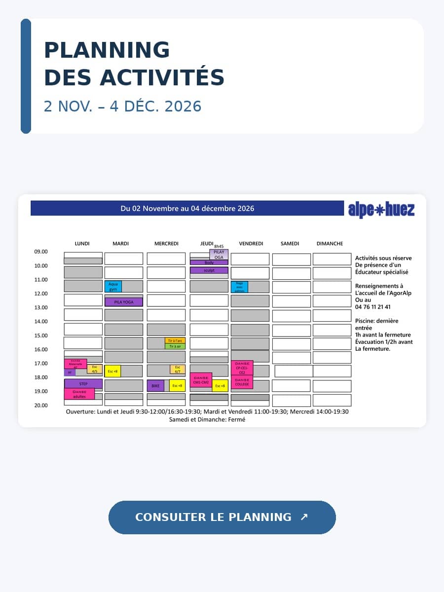 Agoralp van 2 november tot 4 december